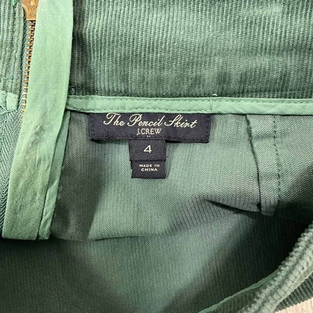 J. CREW Corduroy Pencil Skirt